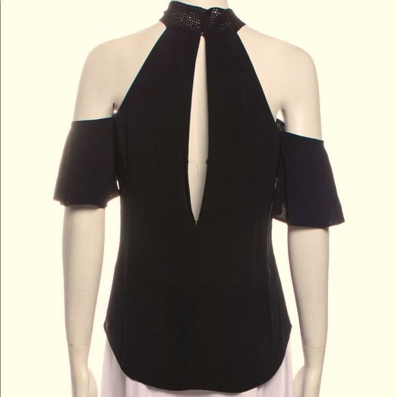 A.L.C. Mock Neck Short Sleeve Blouse - Picture 3 of 7